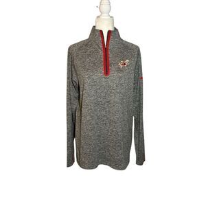 Pennant University of Maryland Lacrosse grey 1/4 zip pullover with crab logo - X